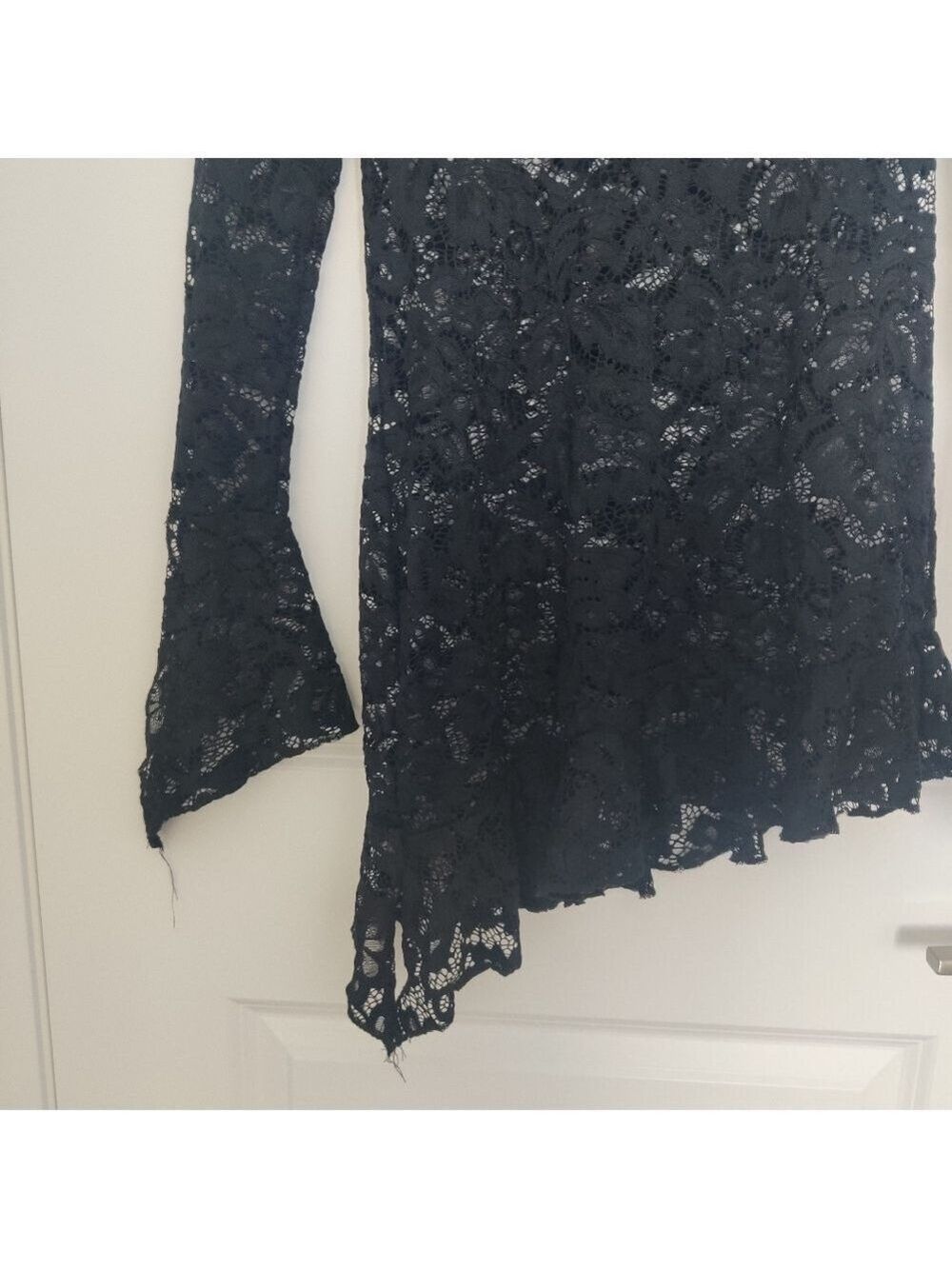 Fashion Nova Brynn Black Lace Mini Dress L | Sheer Coquette Siren Core Vacation - Picture 6 of 8